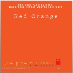 Seidentuch Luxus Ponge 4.2, Format: 55 x 55cm, Trendfarbe Red Orange
