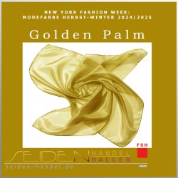 Seidentuch Luxus Ponge 4.2, Format: 55 x 55cm, Golden Palm