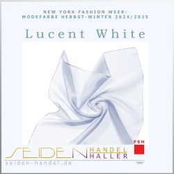 Seidentuch Luxus Ponge 4.2, Format: 55 x 55cm, Trendfarbe Lucent White