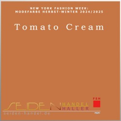 Seidentuch Luxus Ponge 4.2, Format: 55 x 55cm, Trendfarbe Tomato Cream