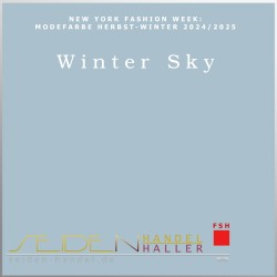 Seidentuch Luxus Ponge 4.2, Format: 55 x 55cm, Trendfarbe Winter Sky