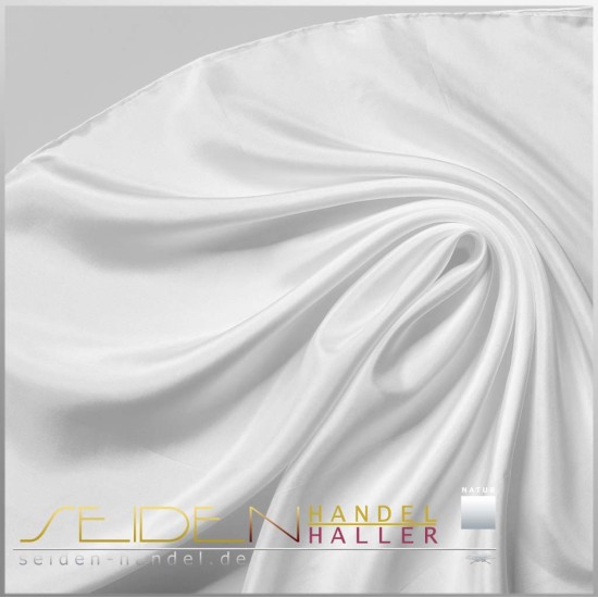 Seidentuch Ponge 05, Format: 90 x 90cm, naturweiss Seidentuch Ponge 05, Format: 90 x 90cm, naturweiss