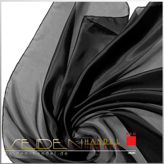 Seidentuch-Tanztuch Ponge 05, 138 x 138cm, Black Meteorite Seidentuch-Tanztuch Ponge 05, 138 x 138cm, Black Meteorite