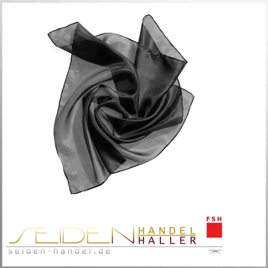 Seidentuch Ponge 05, Format: 55 x 55cm, schwarz Seidentuch Ponge 05, Format: 55 x 55cm, schwarz