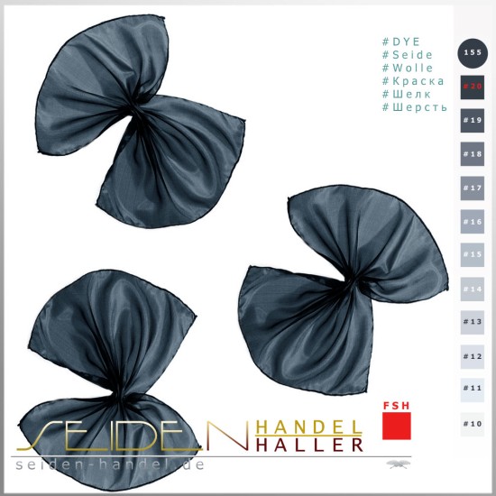 Seidentuch-Tanztuch Ponge 05, 138 x 138cm, Grau Seidentuch-Tanztuch Ponge 05, 138 x 138cm, Grau