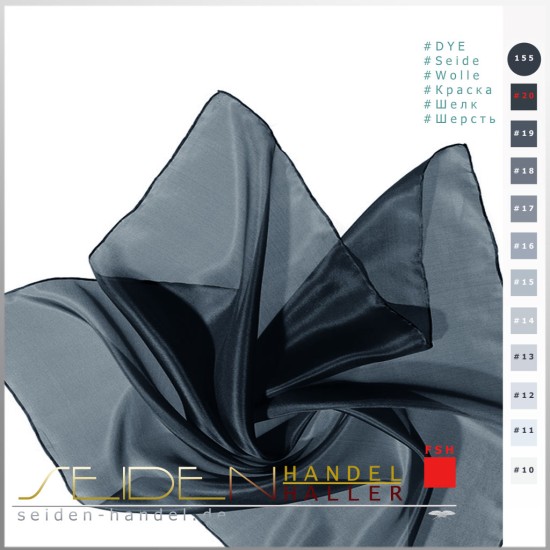 Seidentuch-Tanztuch Ponge 05, 138 x 138cm, Grau Seidentuch-Tanztuch Ponge 05, 138 x 138cm, Grau