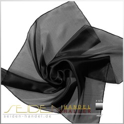 Seidentuch Luxus Ponge 4.2, Format: 68 x 68cm, schwarz