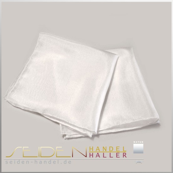 Seidentuch Ponge 06, Format: 28 x 28cm, naturweiss Seidentuch Ponge 06, Format: 28 x 28cm, naturweiss
