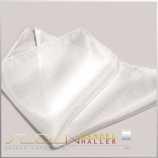 Seidentuch Ponge 06, Format: 28 x 28cm, naturweiss Seidentuch Ponge 06, Format: 28 x 28cm, naturweiss