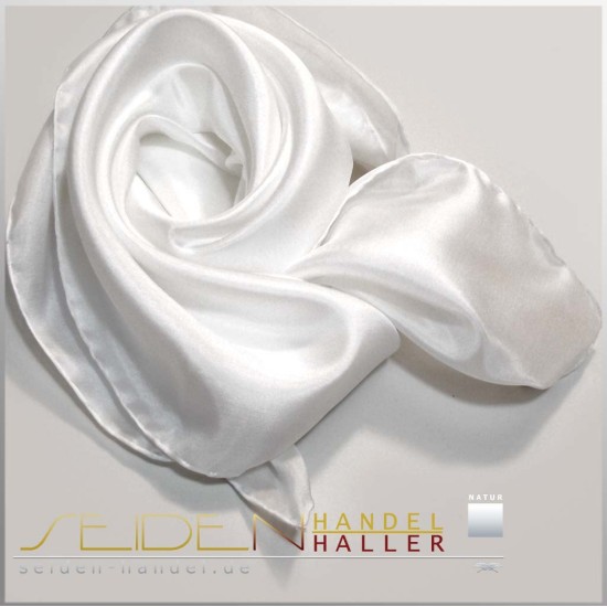 Seidentuch Ponge 06, Format: 68 x 68cm, naturweiss Seidentuch Ponge 06, Format: 68 x 68cm, naturweiss