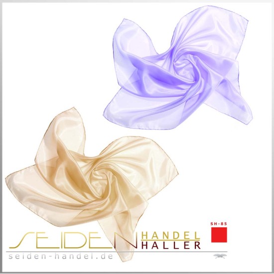 Seidentuch Ponge 06, 2er-Set, 55 x 55cm, einfarbig Seidentuch Ponge 06, 2er-Set, 55 x 55cm, einfarbig