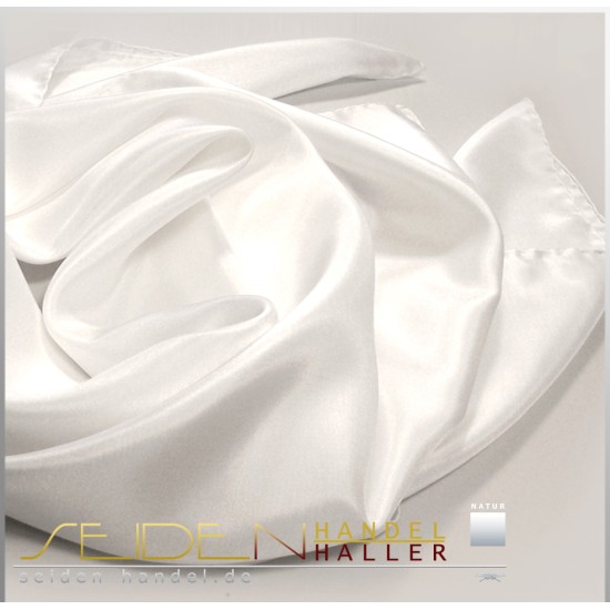 Seidentuch Ponge 08, 110 x 110cm, naturweiss Seidentuch Ponge 08, 110 x 110cm, naturweiss