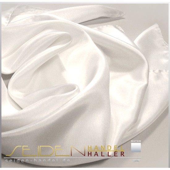 Seidentuch Ponge 08, 138 x 138cm, naturweiss Seidentuch Ponge 08, 138 x 138cm, naturweiss