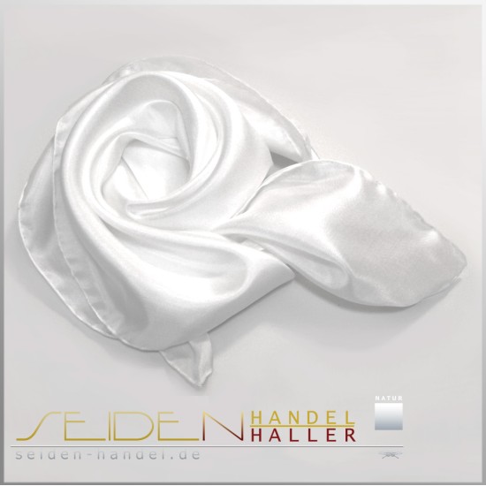 Seidentuch Ponge 08, 60 x 60 cm, naturweiss Seidentuch Ponge 08, 60 x 60 cm, naturweiss