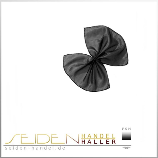 Seidentuch Luxus Ponge 4.2, Format: 28 x 28cm, schwarz Seidentuch Luxus Ponge 4.2, Format: 28 x 28cm, schwarz