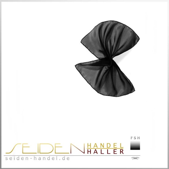 Seidentuch Luxus Ponge 4.2, Format: 28 x 28cm, schwarz Seidentuch Luxus Ponge 4.2, Format: 28 x 28cm, schwarz