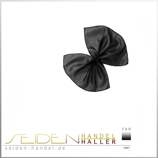 Seidentuch Luxus Ponge 4.2, Format: 28 x 28cm, schwarz Seidentuch Luxus Ponge 4.2, Format: 28 x 28cm, schwarz