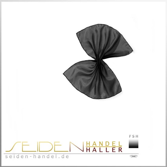 Seidentuch Luxus Ponge 4.2, Format: 28 x 28cm, schwarz Seidentuch Luxus Ponge 4.2, Format: 28 x 28cm, schwarz