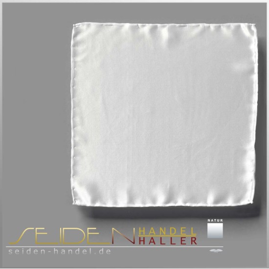 Seidentuch Crepe Satin 12.5, Format: 28 x 28cm, naturweiss