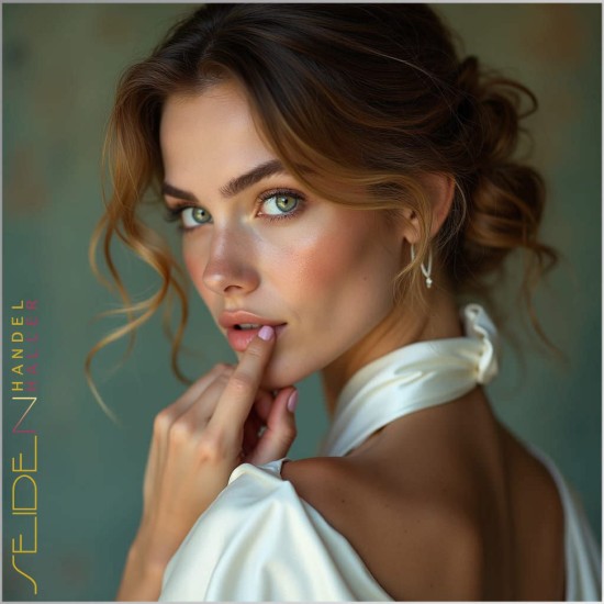 Seidentuch Crepe de Chine 08, Format: 45 x 45cm, naturweiss