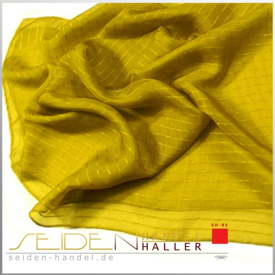 Seidentuch Silk Etamine 06 Silver, 68 x 68cm, Golden Palm Seidentuch Silk Etamine 06 Silver, 68 x 68cm, Golden Palm