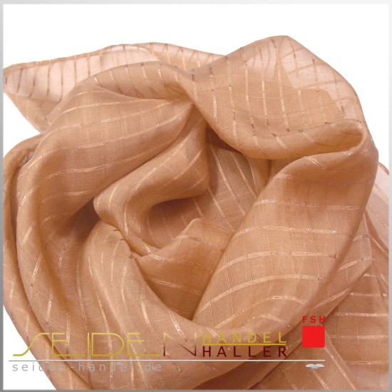 Seidentuch Silk Etamine 06 Silver, 68 x 68cm, Wüstensand Seidentuch Silk Etamine 06 Silver, 68 x 68cm, Wüstensand