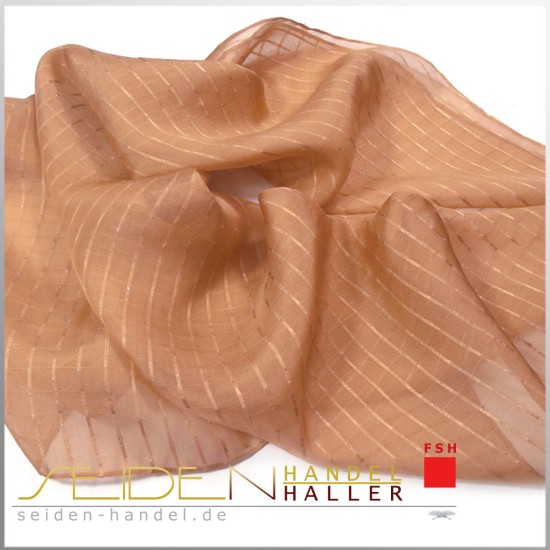 Seidentuch Silk Etamine 06 Silver, 68 x 68cm, Wüstensand Seidentuch Silk Etamine 06 Silver, 68 x 68cm, Wüstensand