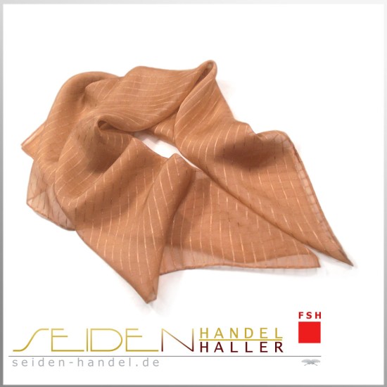 Seidentuch Silk Etamine 06 Silver, 68 x 68cm, Wüstensand Seidentuch Silk Etamine 06 Silver, 68 x 68cm, Wüstensand