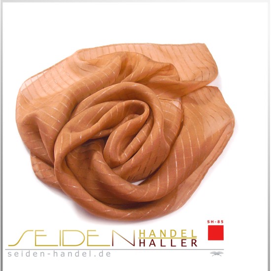 Seidentuch Silk Etamine 06 Silver, 68 x 68cm, Tomato Cream
