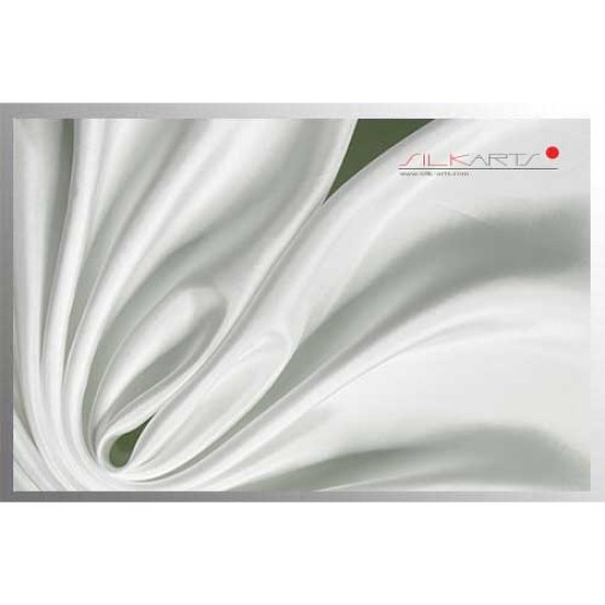 Seidentuch Crepe de Chine 08, Format: 110 x 110cm, naturweiss