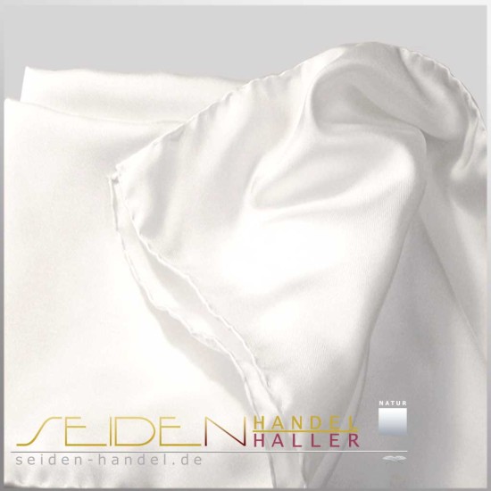 Seidentuch Twill 14, Format: 110 x 110cm, naturweiss Seidentuch Twill 14, Format: 110 x 110cm, naturweiss