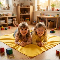 Spieltuch Goldgelb Ponge 05 110x110cm