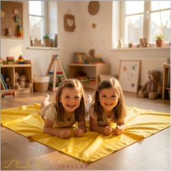 Spieltuch Goldgelb Ponge 05 138x138cm