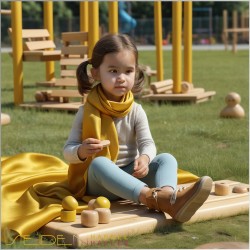 Spieltuch Goldgelb Ponge 05 55x55cm