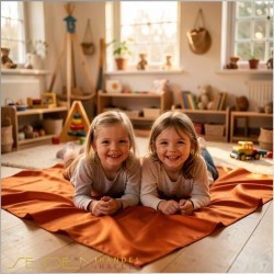 Spieltuch Goldorange Ponge 05 55x55cm