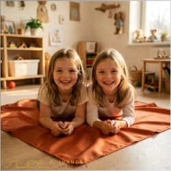 Spieltuch Goldorange Ponge 05 90x90cm