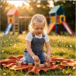 Spieltuch Goldorange Ponge 05 110x110cm