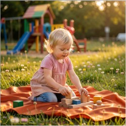 Spieltuch Goldorange Ponge 05 138x138cm