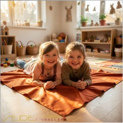 7er-Set Spielseide Regenbogen 90cm Ponge 05