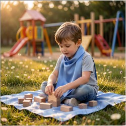 Spieltuch Himmelblau Ponge 05 110x110cm