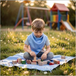 Spieltuch Himmelblau Ponge 05 90x90cm