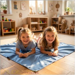 Spieltuch Himmelblau Ponge 05 138x138cm Spieltuch Himmelblau Ponge 05 138x138cm