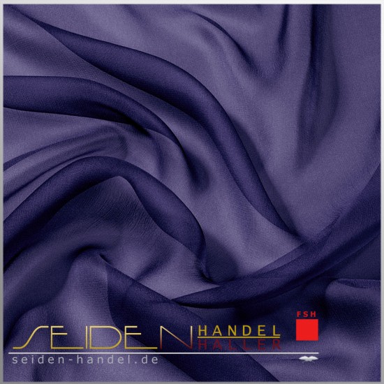 Seidenstoff Chiffon 4.5, 90 cm, in 3m-Coupon, violett