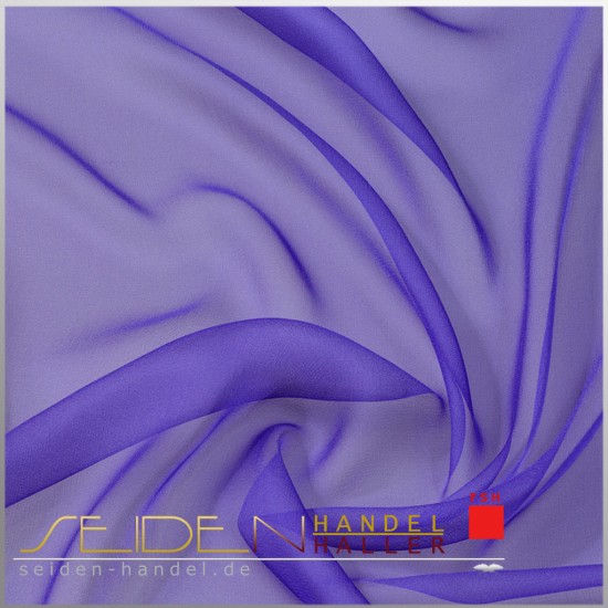 Seidenstoff Chiffon 4.5, 90 cm, in 3m-Coupon, violett