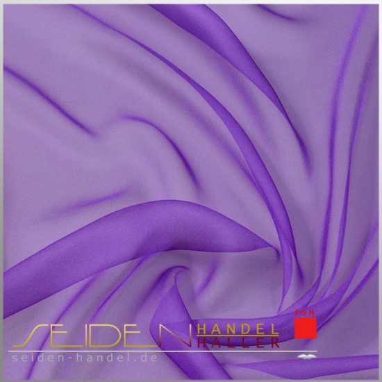 Seidenstoff Chiffon 4.5, 90 cm, in 3m-Coupon, violett
