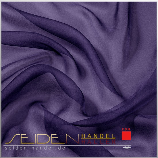Seidenstoff Chiffon 4.5, 90 cm, in 3m-Coupon, violett