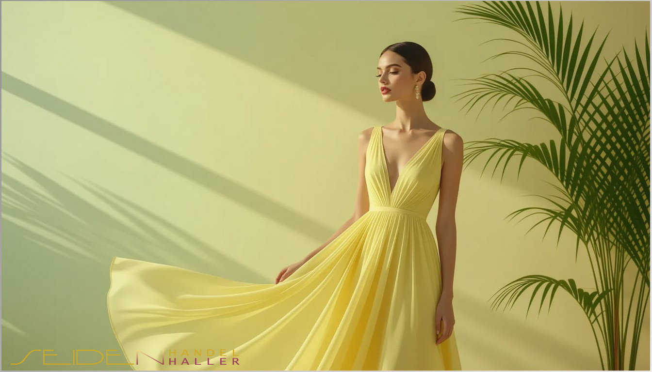 Seidenstoff aus Chiffon - Lemon Grass