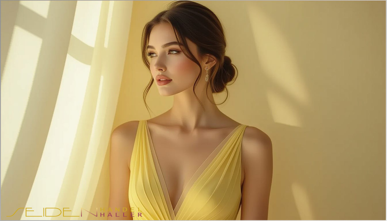 Seidenstoff aus Chiffon - Lemon Grass