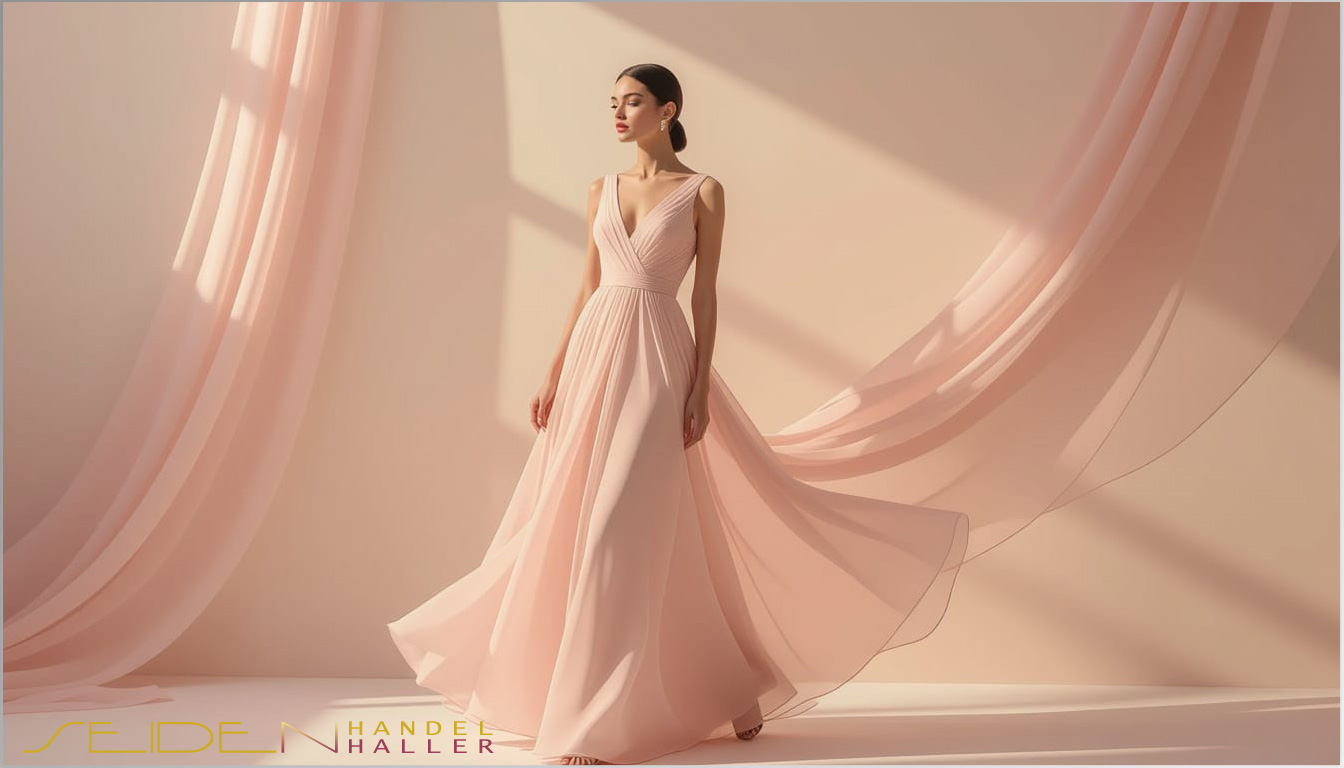 Seidenstoff aus Chiffon - Primrose Pink