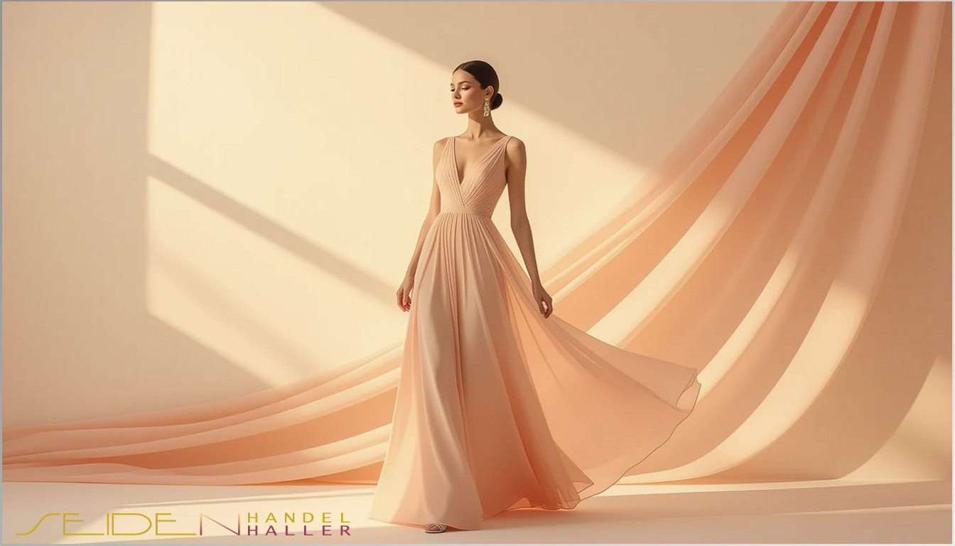 Seidenstoff aus Chiffon - Primrose Pink